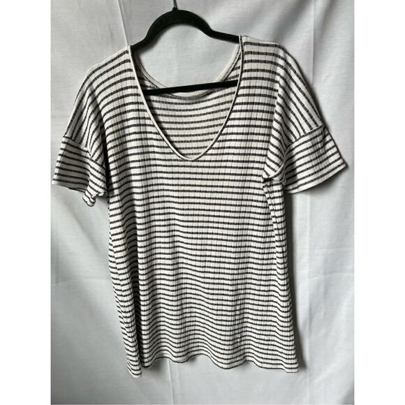 Zara Black & White Stripe Top - Picture 3 of 5